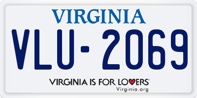 VA license plate VLU2069