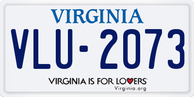 VA license plate VLU2073