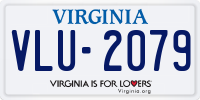 VA license plate VLU2079