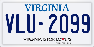 VA license plate VLU2099