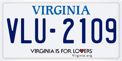 VA license plate VLU2109