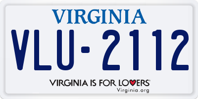 VA license plate VLU2112