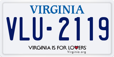 VA license plate VLU2119