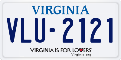 VA license plate VLU2121