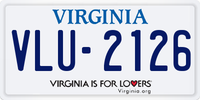 VA license plate VLU2126