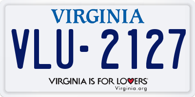 VA license plate VLU2127