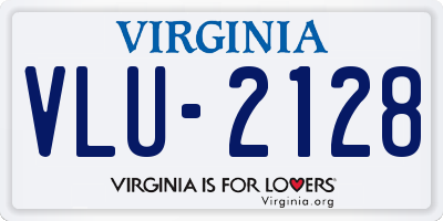 VA license plate VLU2128