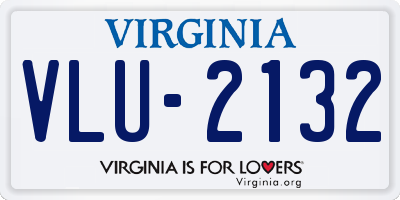 VA license plate VLU2132