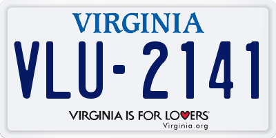 VA license plate VLU2141