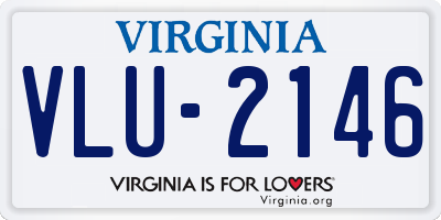 VA license plate VLU2146