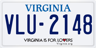 VA license plate VLU2148