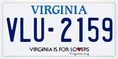 VA license plate VLU2159