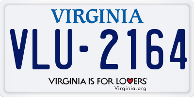 VA license plate VLU2164