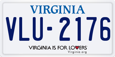 VA license plate VLU2176