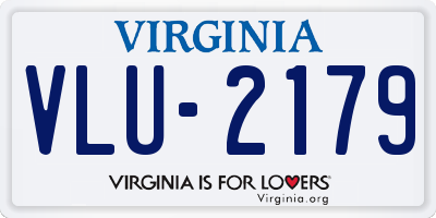 VA license plate VLU2179