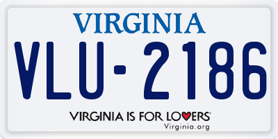 VA license plate VLU2186