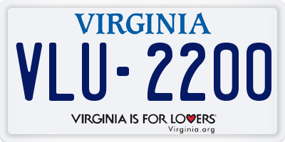 VA license plate VLU2200