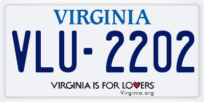 VA license plate VLU2202