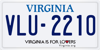 VA license plate VLU2210
