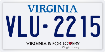 VA license plate VLU2215