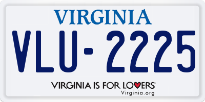VA license plate VLU2225
