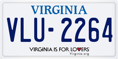 VA license plate VLU2264
