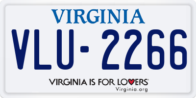 VA license plate VLU2266