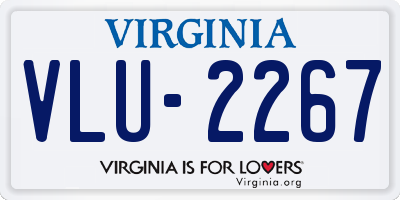VA license plate VLU2267