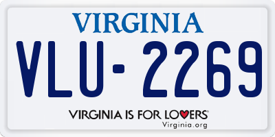 VA license plate VLU2269