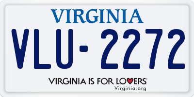 VA license plate VLU2272