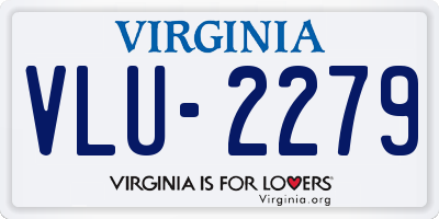 VA license plate VLU2279