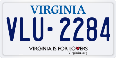 VA license plate VLU2284
