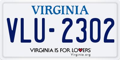 VA license plate VLU2302