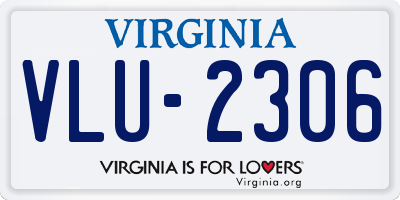 VA license plate VLU2306