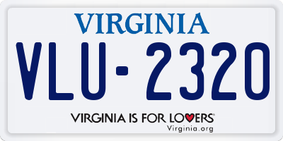 VA license plate VLU2320