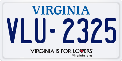 VA license plate VLU2325