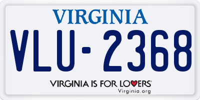 VA license plate VLU2368