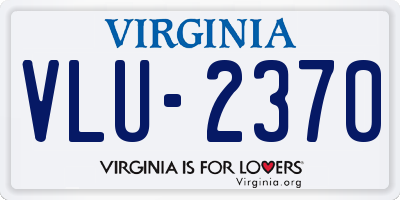 VA license plate VLU2370