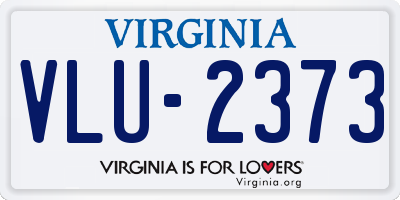VA license plate VLU2373
