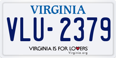 VA license plate VLU2379