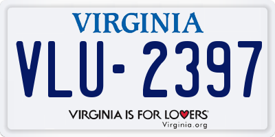 VA license plate VLU2397