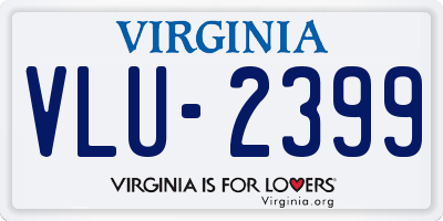 VA license plate VLU2399