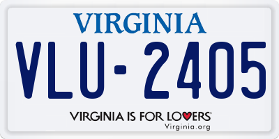 VA license plate VLU2405