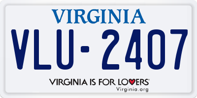 VA license plate VLU2407
