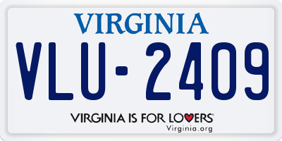 VA license plate VLU2409