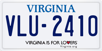 VA license plate VLU2410