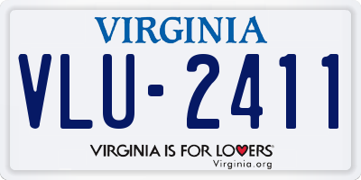 VA license plate VLU2411