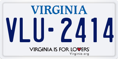 VA license plate VLU2414