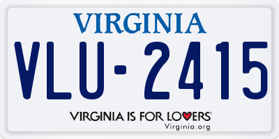 VA license plate VLU2415