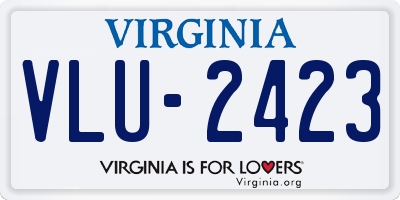 VA license plate VLU2423